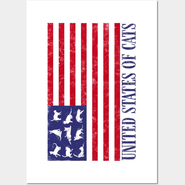 United States of Cats Wall Art by MaplewoodMerch